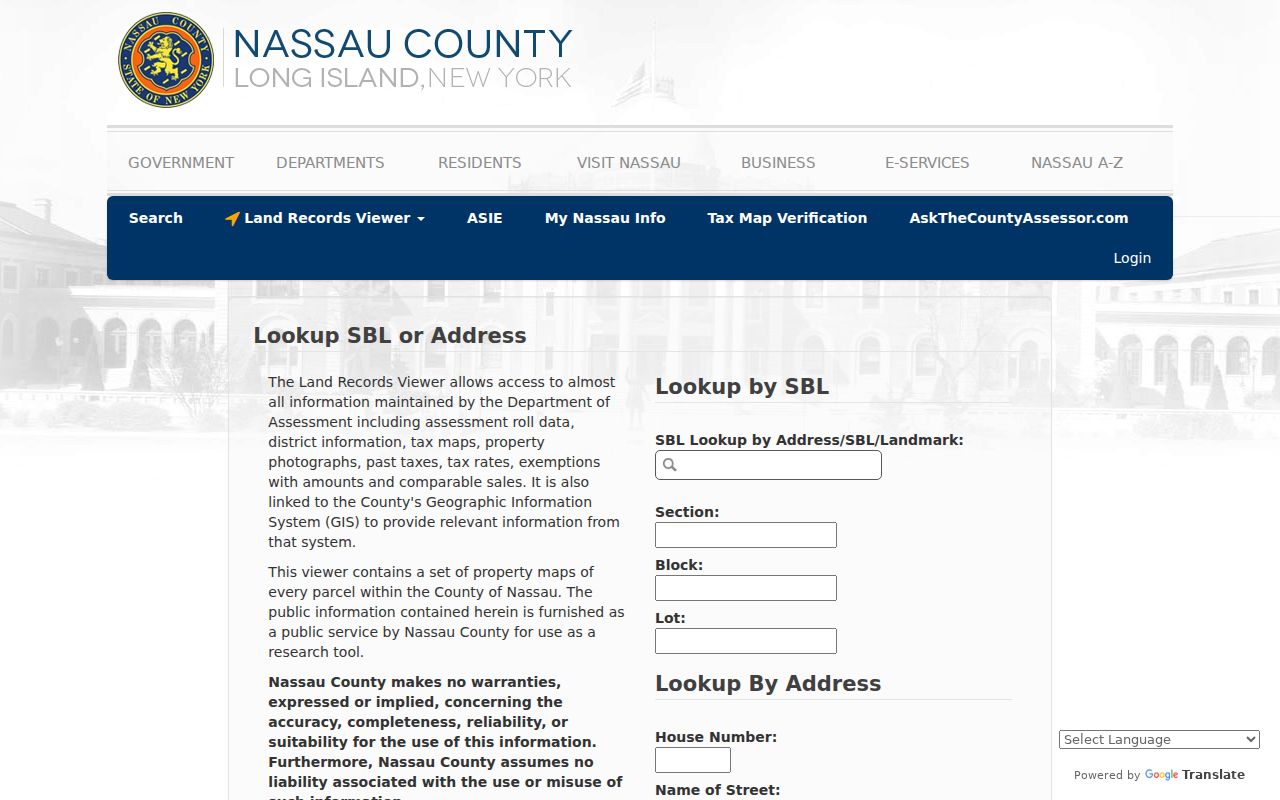 Mineola residents directory Nassau Land Records Viewer parcel search