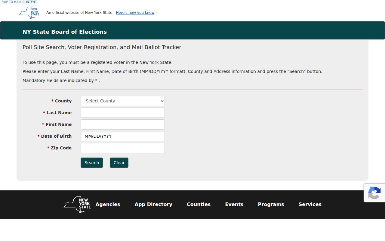 Mineola residents directory New York voter lookup form